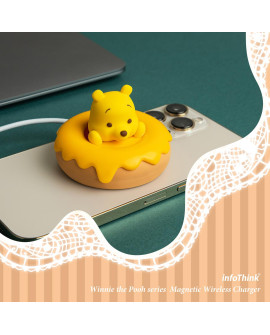 infoThink Winnie the Pooh Series Donut Magnetic Charging Tray