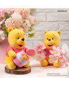 infoThink Winnie the Pooh Series Fluffy Honey Pot Bluetooth Speaker - Cherry Blossom Season Limited