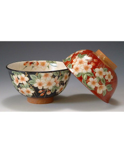 Kyo/Kiyomizu ware Rice Bowl a pair