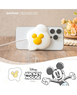 InfoThink Newest Mickey Series Magnetic Charging Tray (Poached Egg)