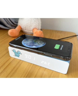 infoThink Mickey Series USB Electronic Clock Wireless Charger