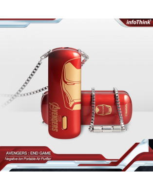 infoThink Avengers Portable Necklace Negative Ion Air Purifier-Iron Man