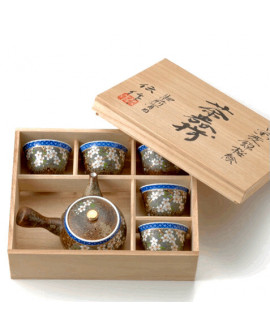 Arita Ware Heisei Jimon Sakura Tea Utensils Set