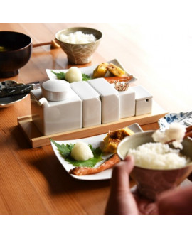 HAKUSAN TOKI Hasami Ware condiment 5-item Set