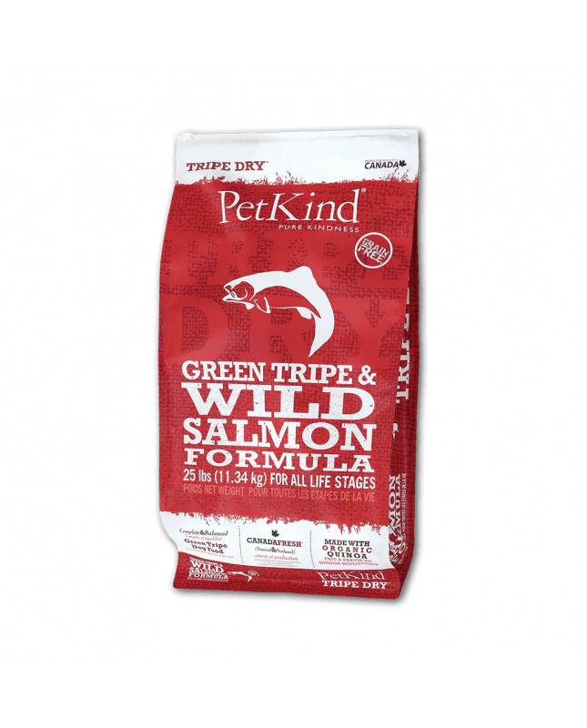 Petkind Tripe Dry Green Tripe & Wild Salmon Formula