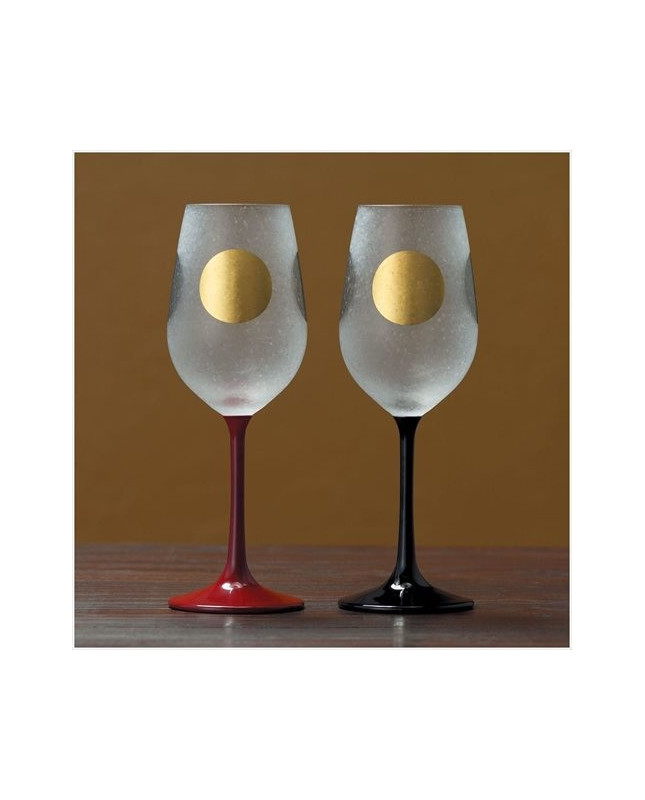 Aderia glass Sun Moon Stem Pair Set Wine Glass