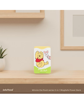 Infothink Winnie the Pooh 3 in 1 magnetic wireless quick charge mobile battery (Limited Edition)