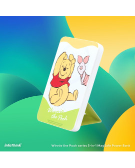 Infothink Winnie the Pooh 3 in 1 magnetic wireless quick charge mobile battery (Limited Edition)